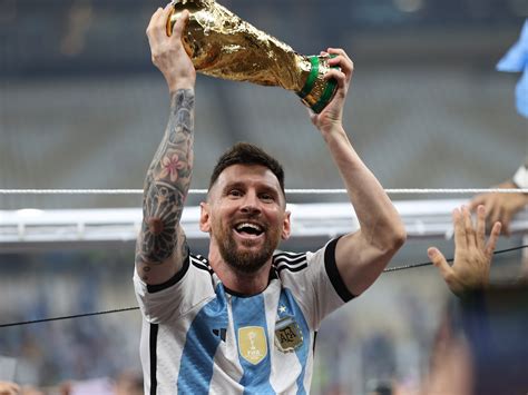 Messi and Argentina lift the FIFA World Cup™️ in Qatar.